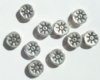 10 9x4mm Antique Silver Metal Sun Beads